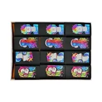 Ластик, термопластичная резина, 46&times;25&times;9 мм, черный с дизайном, МИКС