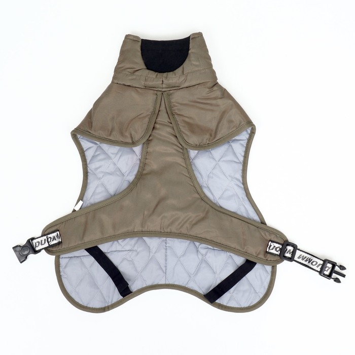 Попона для больших собак, мембранная ткань,  размер XL (ДС 35, ОШ 38, ОГ 56-66 см), хаки