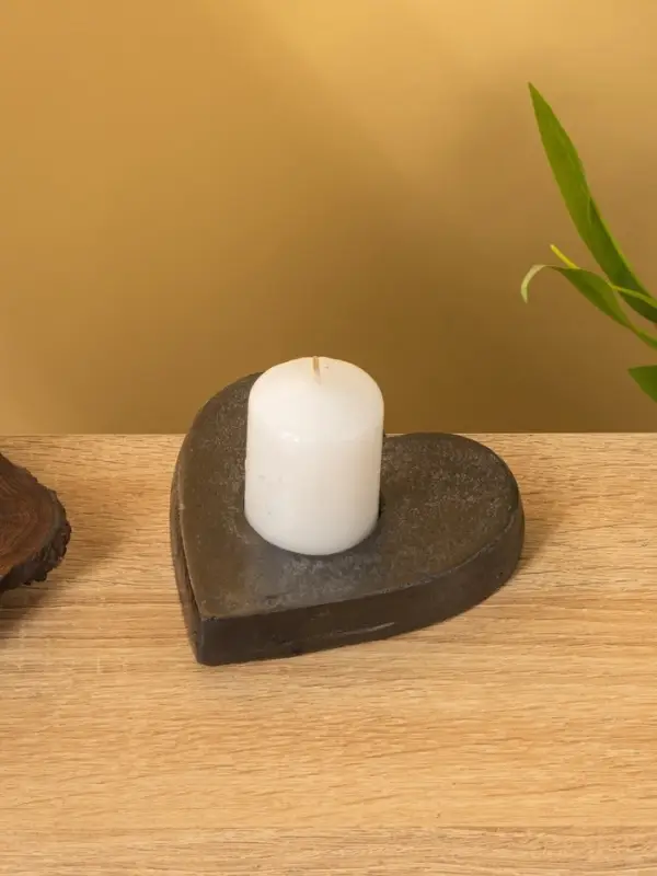 Подсвечник для чайной свечи "Сердце" алюминий 11х12х2 см