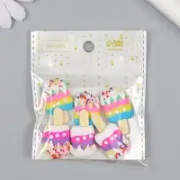 Декор для творчества пластик "Эскимо с посыпкой" МИКС 3,4х2,8х0,7 см