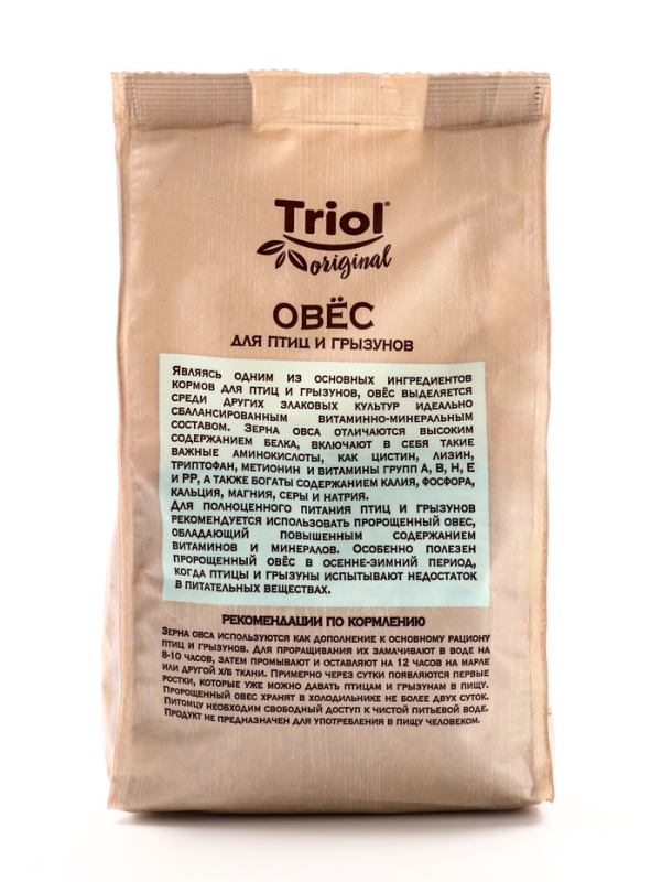 Корм Triol для птиц и грызунов, овес, 450 г