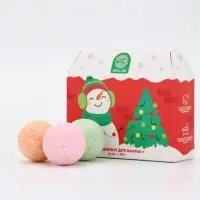 Бомбочки для ванны в домике &laquo;Снеговик&raquo;, набор 6 шт х 40 г, URAL LAB