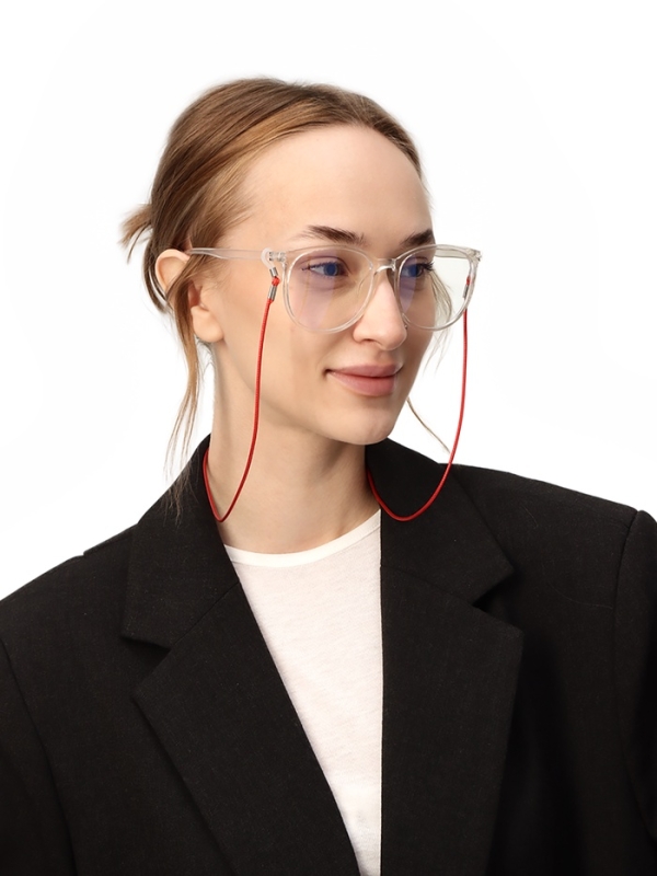 Шнурок для очков на шею 70 см силиконовый, красный