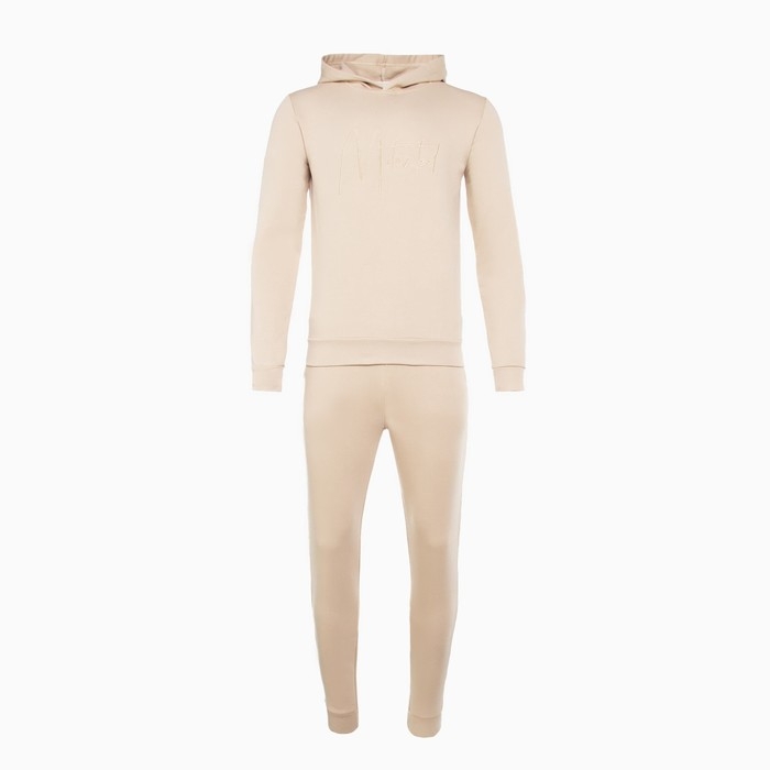 Костюм мужской (худи,брюки) MINAKU "Motivated" цвет бежевый, размер 54