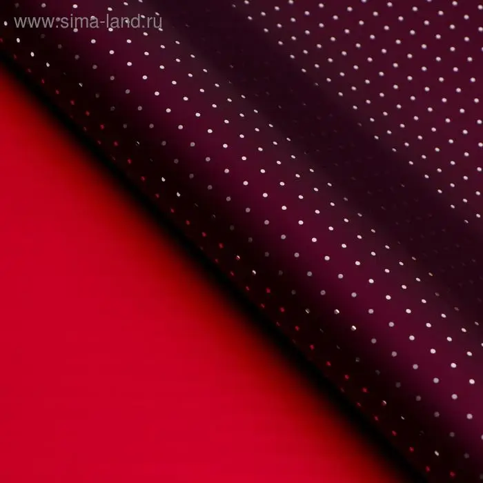 Плёнка матовая &laquo;Серебристый горох&raquo; красный, винный, 0.58&times;0.58 м