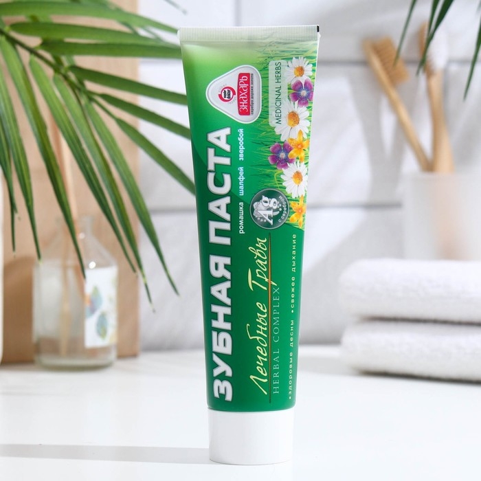 Зубная паста Знахарь, лечебные травы, 100 г Зубная паста Знахарь, лечебные травы, 100 г