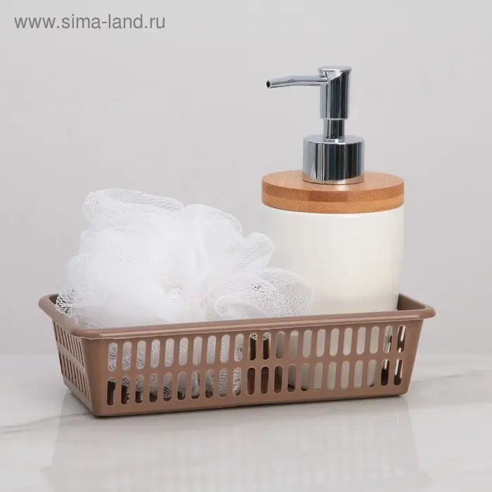 Корзина для хранения Полимербыт, пластик, 20&times;10&times;4.8 см, МИКС