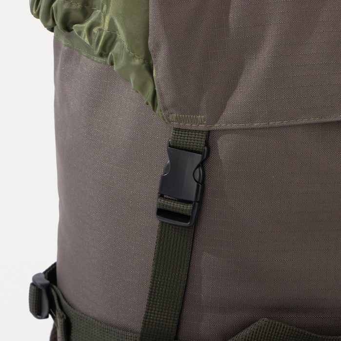 Рюкзак туристический, 80 л, отдел на молнии, 3 наружных кармана, Huntsman, цвет хаки