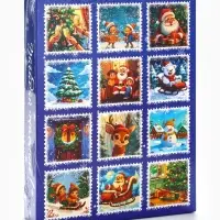 Адвент календарь новогодний с мёдом &laquo;Счастливого Нового года&raquo;, облепиха, кедровые орешки, малина, цитрус, клубника