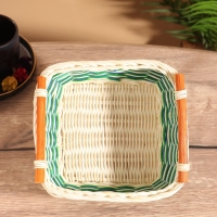 Корзина плетеная 18,5x18.5x10 см, ротанг