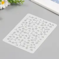 Трафарет фоновый пластик "Рыбьи кости" 15х20 см