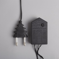 Гирлянда &laquo;Нить&raquo; 5 м с насадками &laquo;Шарики белые&raquo;, IP20, тёмная нить, 30 LED, свечение тёплое белое, 8 режимов, 220 В