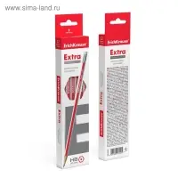 Карандаш чернографитный Extra HB, ErichKrause, с ластиком, трёхгранный