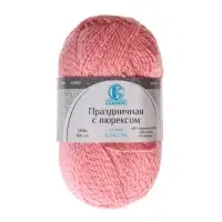 Пряжа для вязания спицами, крючком &laquo;Камтекс. Праздничная&raquo;, 48% кашмилон (ПАН), 48% акрил, 4% метанит, 160 м/50 г, (102 св. амалия)