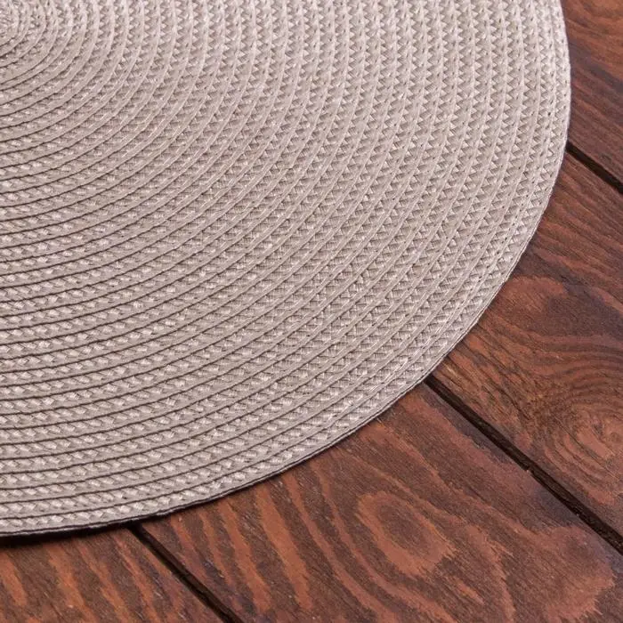 Салфетка сервировочная Доляна "Классика", цвет молочный, d=38 см