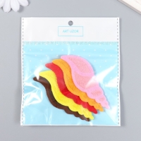 Декор для творчества войлок "Ракушки" набор 5 шт 3х8,5 см