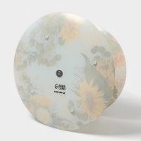 Фруктовница Доляна &laquo;Подсолнухи&raquo;, d=20/25 см, h=24 см, стекло, рисунок