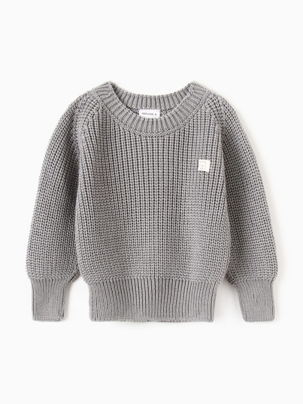 Джемпер вязаный Крошка Я, рост 80-86 см, серый