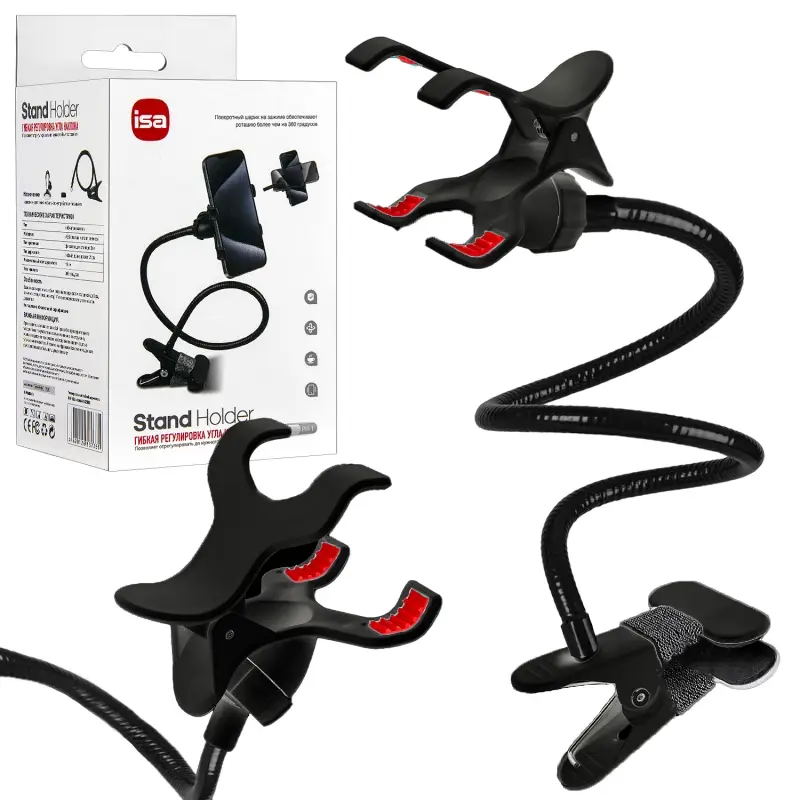 Универсальный гибкий держатель PH-1 ISA черный (60 шт/кор)