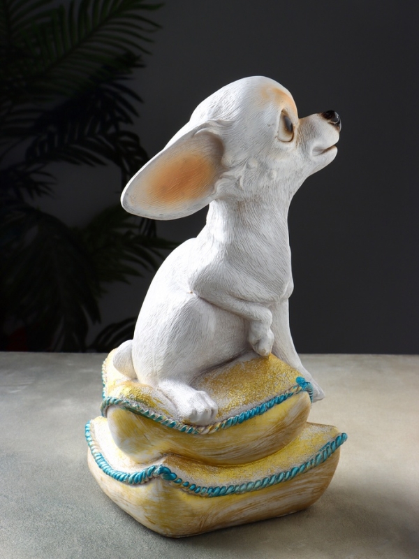 Копилка  "Чихуа на подушке" 33х20х20 см, белый