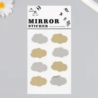 Наклейка зеркальная "Облачка" 20х10 см