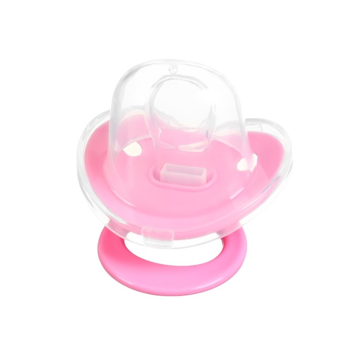 Соска - пустышка ортодонтическая, силикон, +6 мес., с колпачком, цвет розовый