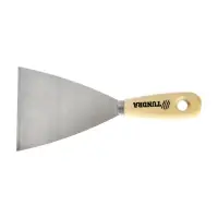 Шпатель малярный ТУНДРА, металлический, деревянная рукоятка, 100 мм