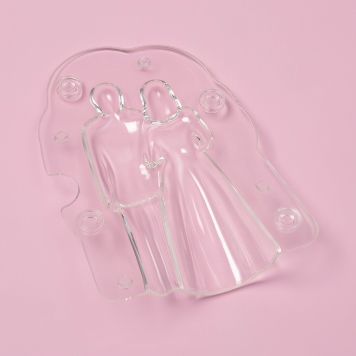 Молд для заливки шоколада KONFINETTA &laquo;Молодожёны&raquo;, пластик, 13.5&times;9.5&times;4.6 см, прозрачный