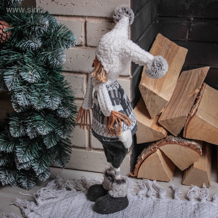 Кукла интерьерная "Мальчик в кофточке" 38 см