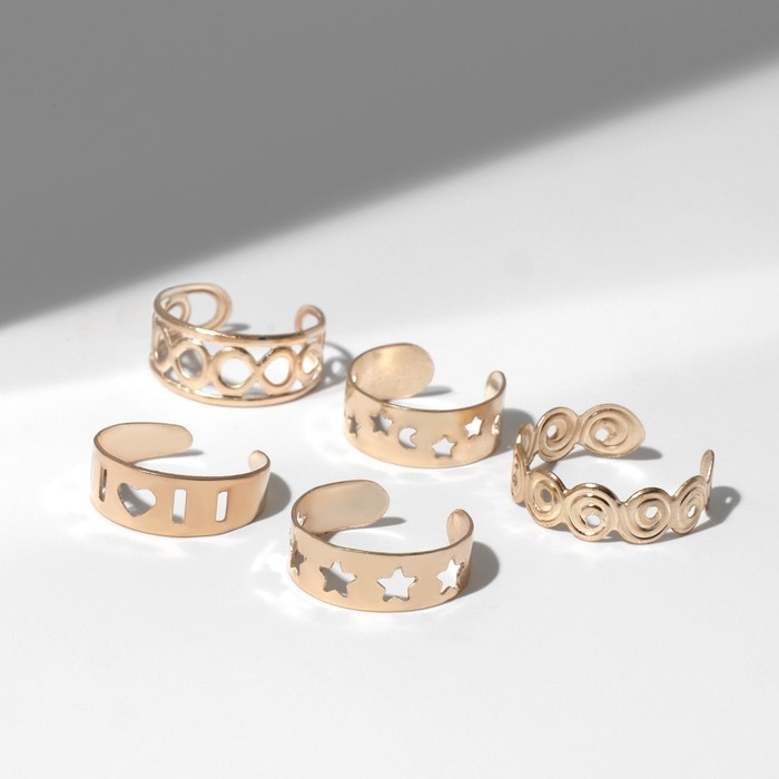 Кольцо набор 5 штук «Идеальные пальчики» мечта, цвет МИКС Кольцо набор 5 штук «Идеальные пальчики» мечта, цвет МИКС