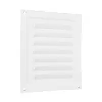 Решетка вентиляционная ZEIN Люкс РМ1212, 125 х 125 мм, с сеткой, металлическая, белая