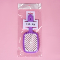 Расчёска массажная, широкая, вентилируемая, 8,3 &times; 20 см, цвет МИКС