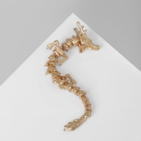 Брошь &laquo;Дракон&raquo; длинный подвижный, цвет матовое золото