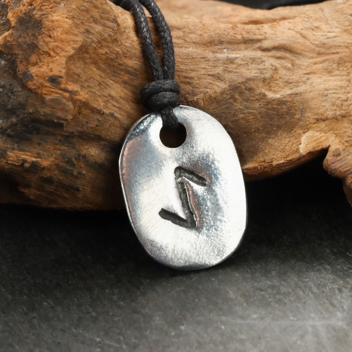 Амулет Амулет "Скандинавские Руны", руна ЭЙВАЗ, 21х29мм, металлический