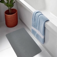 Коврик для ванной SAVANNA, из диатомитового камня, толщина 1 см, 39&times;60 см, серый