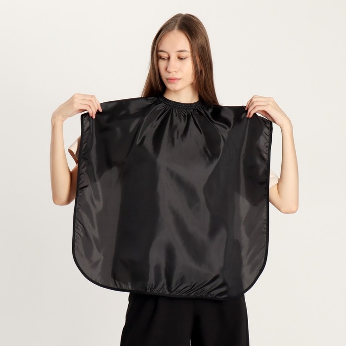 Пелерина парикмахерская, с крючком, цвет чёрный Пелерина парикмахерская, с крючком, цвет чёрный