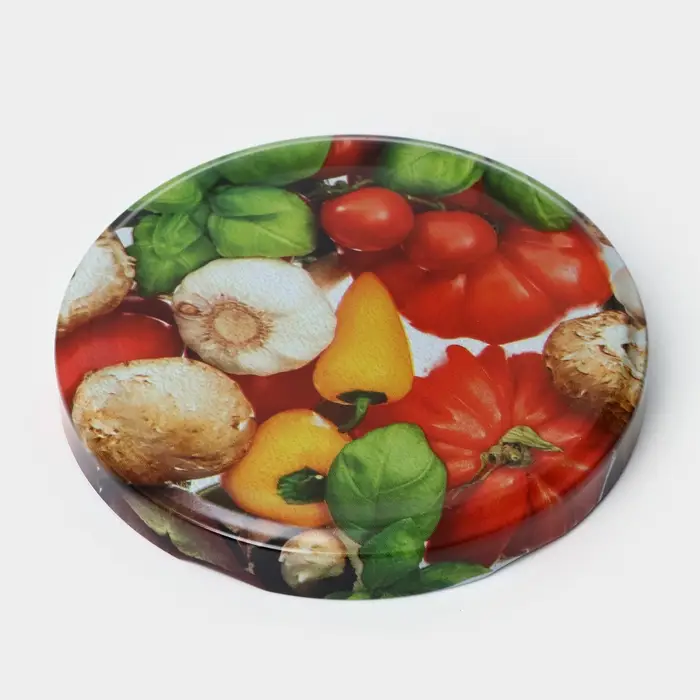 Крышка для консервирования Komfi &laquo;Калейдоскоп&raquo;, ТО-100, жесть, винтовая, лак, литография, фасовка 15 шт., разноцветная