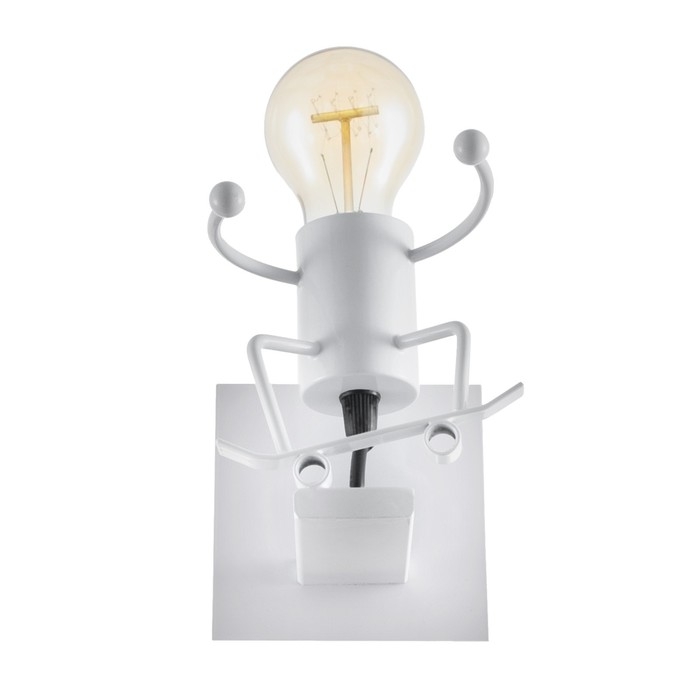 Бра "Человечек" E27 40Вт белый 14х14х17 см