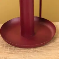 Подсвечник на 1 свечу текстурный с ручкой и блюдцем &laquo;Баклажан&raquo;, 10&times;10&times;9.5 +/- ,5 см