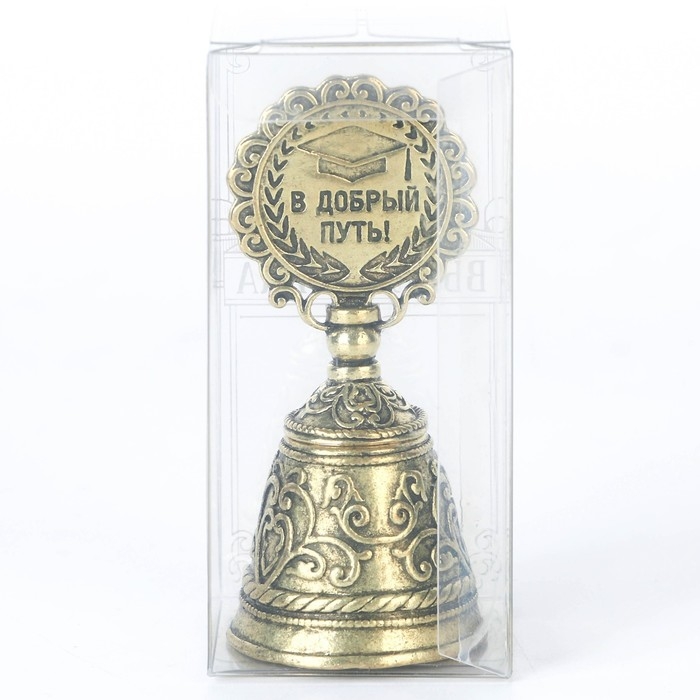 Колокольчик сувенирный на выпускной &laquo;Удачи тебе!&raquo;