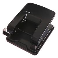 Дырокол металлический 40 листов, Berlingo, с линейкой, чёрный Дырокол металлический 40 листов, Berlingo, с линейкой, чёрный