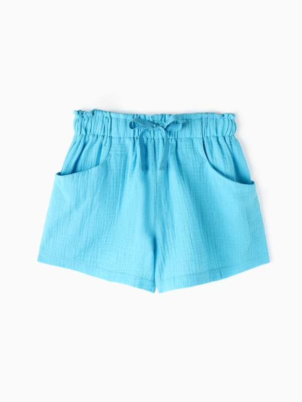 Шорты из муслина для девочек KAFTAN рост 134, голубой