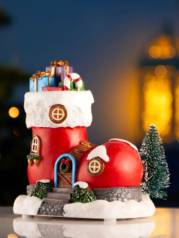 Фигура светодиодная "Волшебный сапожок" 13х11 см, 4 LED, LR41x3 (в компл), Т/БЕЛЫЙ