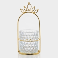 Конфетница стеклянная &laquo;Богема. Корона&raquo;, 9,5&times;20 см