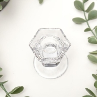 Подсвечник стекло на 1 свечу "Юнона", прозрачный 6х5х4,5 см Подсвечник стекло на 1 свечу "Юнона", прозрачный 6х5х4,5 см