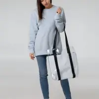 Шопер Clarity с серым органайзером, прозрачный