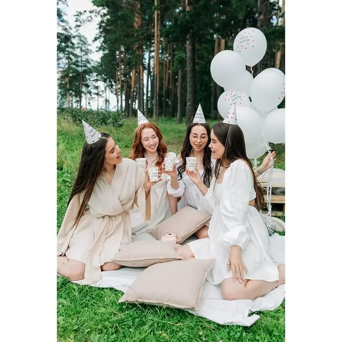 Стакан одноразовый бумажный "Happy Birthday", 250 мл