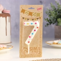 Свеча в торт на день рождения «Конфетти», цифра "7" , ГИГАНТ, 9 см Свеча в торт на день рождения «Конфетти», цифра "7" , ГИГАНТ, 9 см