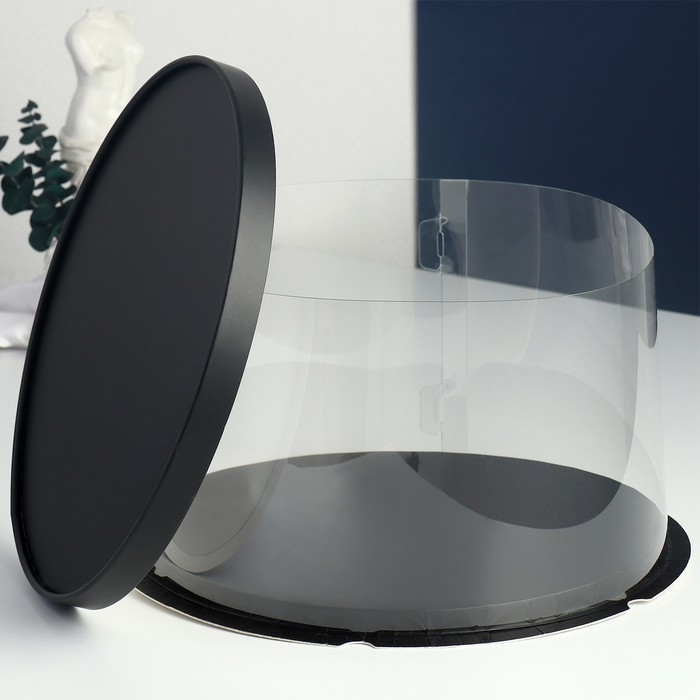 Коробка для торта, кондитерская упаковка, &laquo;Черная&raquo;, 30 х 30 х 18 см