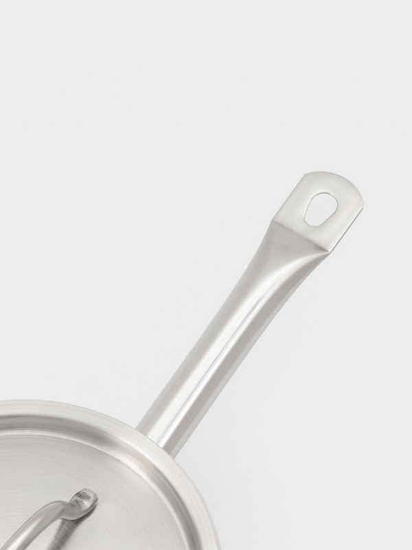 Ковш 2 л, d=16, h=10 см, с крышкой, толщина стенки 0,8 мм, индукция